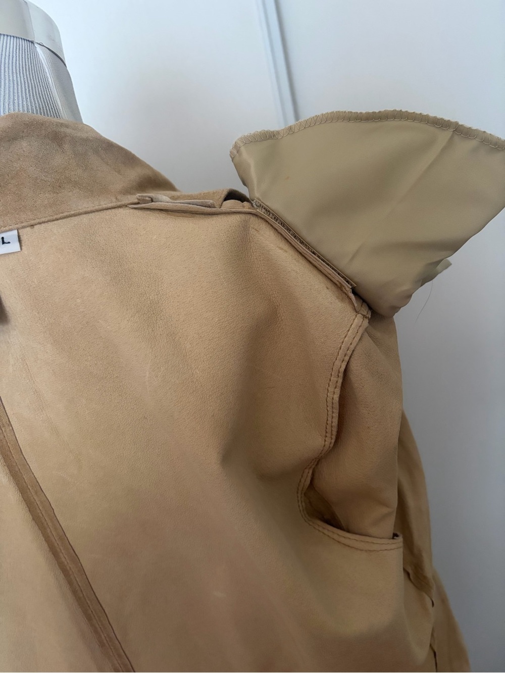 Finley Camel Suede Single-Button Blazer - Picture 10 of 11